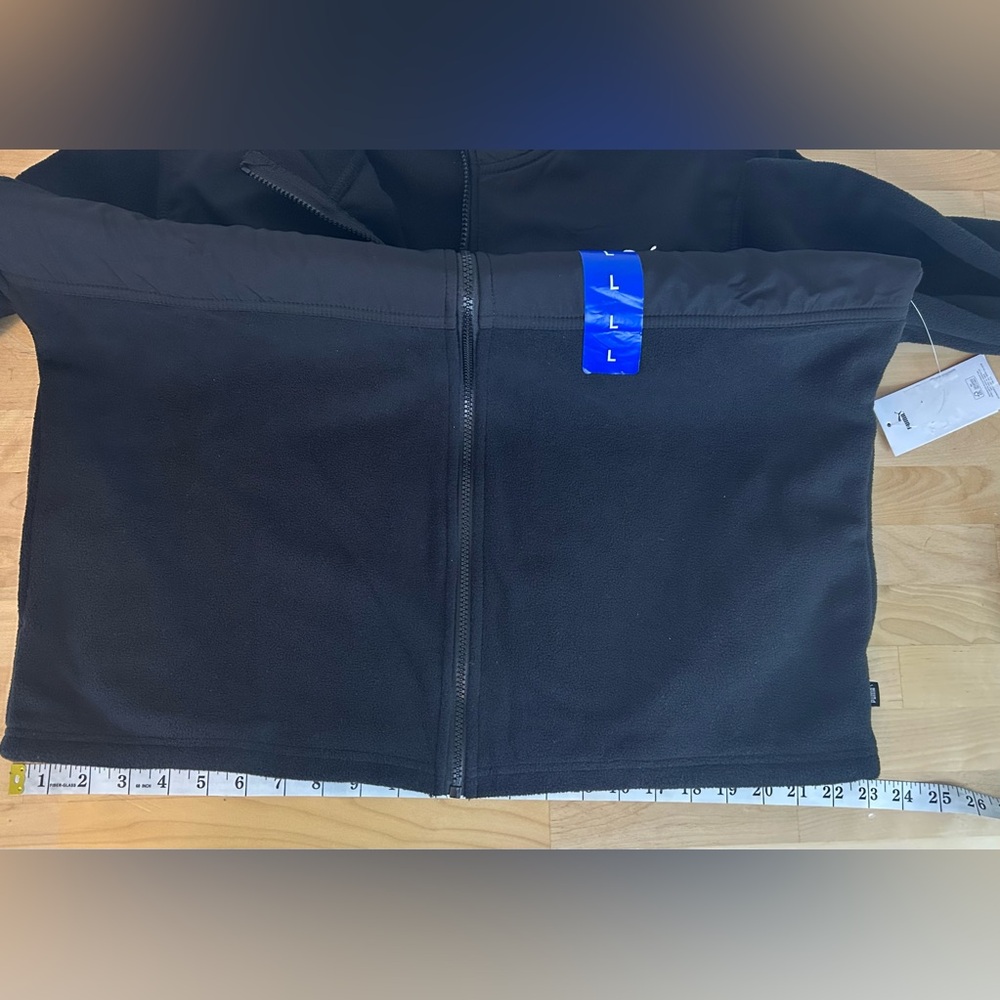 Puma Mens Large Black Full Zip Fleece Jacket Athletic Lightweight NWT - Picture 7 of 9